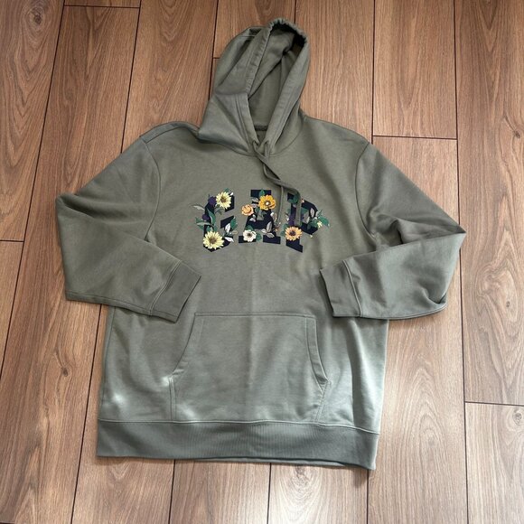 Gap Green Floral Logo Hoodie - Picture 1 of 1
